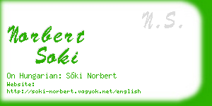 norbert soki business card