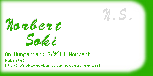 norbert soki business card